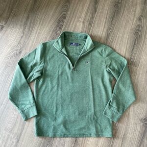 Vineyard Vines Salt Water Quarter-Zip Pullover Sweater Charleston Green Men’s M